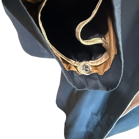 Vintage London Fog Lined Trench Coat Black Tan Sz 14 2X Capsule Old Money Wool - Picture 10 of 16